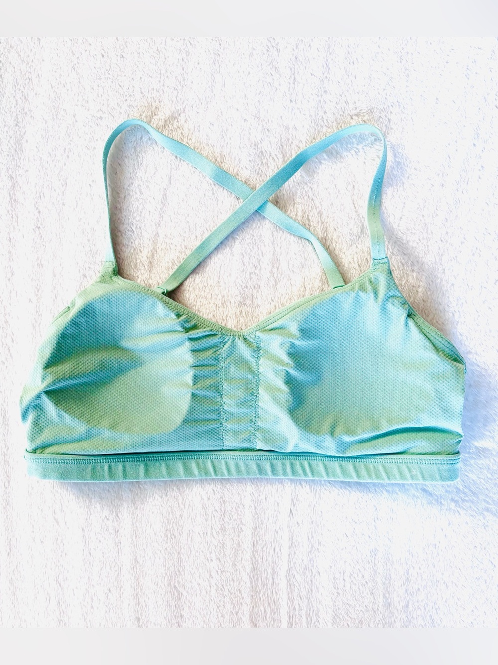 Athleta Elation Padded Sports Bra A-C, Adjustable Straps, Mint Green, Size S - Picture 5 of 6